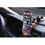 Wholesale Clip Long Neck Tablet Windshield and Dashboard Car Mount Holder C058 (Black Orange)